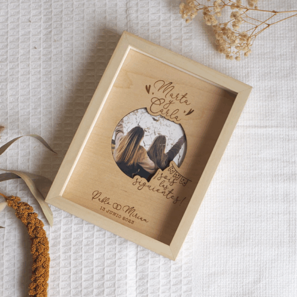 "Cuadro Sois los Siguientes personalizado para regalar en una boda"