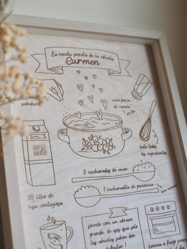 CUADRO PERSONALIZADO "RECETA DE LA ABUELA" - Imagen 3