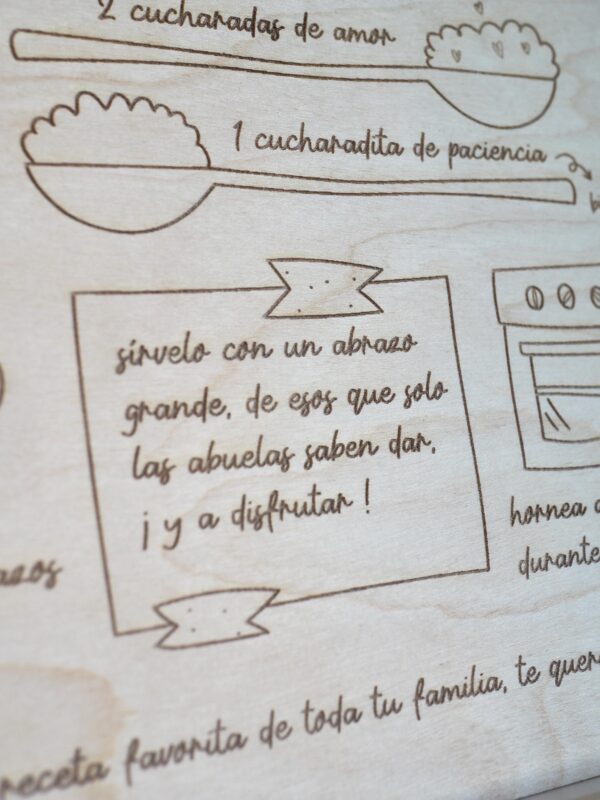 CUADRO PERSONALIZADO "RECETA DE LA ABUELA" - Imagen 2