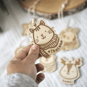 adorno navideño de perro personalizado con nombre