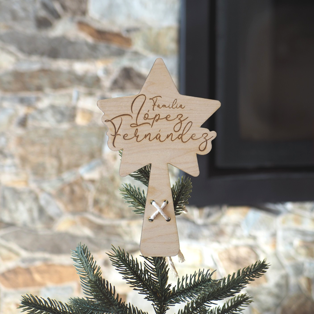 Estrella adorno de navidad personalizado ideal para regalar o para decorar tu hogar